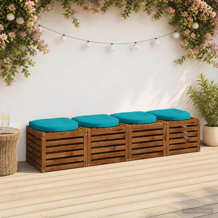 4-delade Sittdynor 4 st 100% Polyester Turkos 45 x 45 x 5 cm