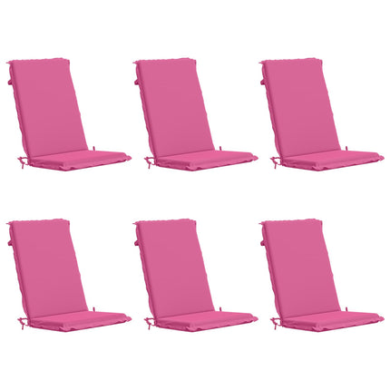 Dyna till stol med hög rygg GEMERT 6 st 100% Polyester Rosa