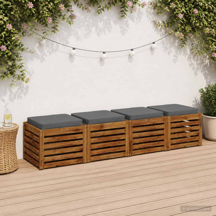 4-delade Sittdynor VUGHT 4 st 100% Polyester Blå 50 x 50 x 5 cm