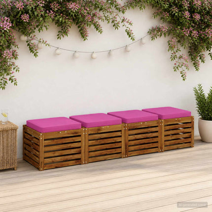 4-delade Sittdynor VUGHT 4 st 100% Polyester Rosa