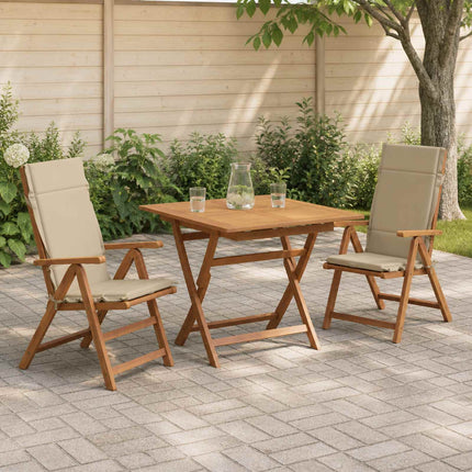 Dyna till stol med hög rygg GEMERT 2 st 100% Polyester Beige
