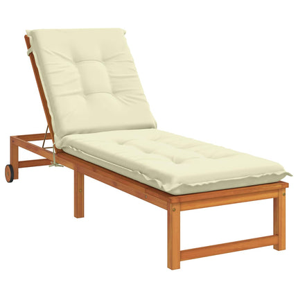 Solstol Kudde GEMERT 100% Polyester Gräddvit 190 x 50 x 9 cm