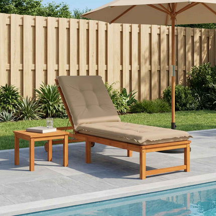 Solstol Kudde GEMERT 100% Polyester Sand 190 x 50 x 9 cm