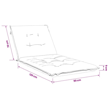 Solstol Kudde GEMERT 100% Polyester Bladdesign 190 x 90 x 9 cm