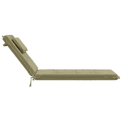 Solstol Kudde GEMERT 100% Polyester Ljusgrön 190 x 50 x 9 cm