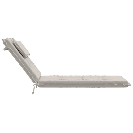 Solstol Kudde GEMERT 100% Polyester Vit 190 x 60 x 9 cm