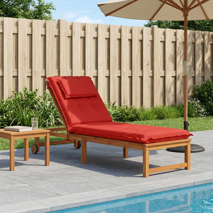 Solstol Kudde GEMERT 100% Polyester Röd 190 x 60 x 9 cm