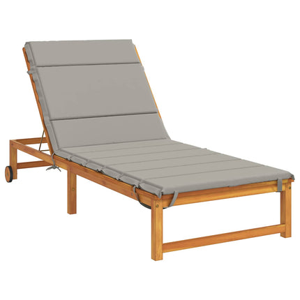 Solstol Kudde GEMERT 100% Polyester Grå 200 x 70 x 3 cm