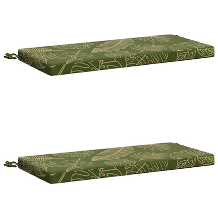 Bänk Kuddar SOEST 2 st 100% Polyester Bladdesign 60 x 40 x 5 cm