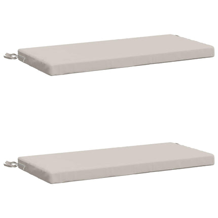 Bänk Kuddar SOEST 2 st 100% Polyester Vit 80 x 40 x 5 cm