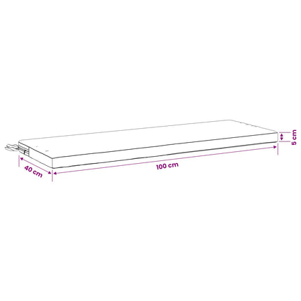 Bänk Kuddar SOEST 2 st 100% Polyester Sand 100 x 40 x 5 cm