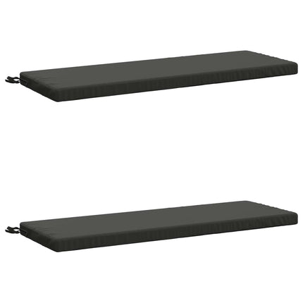 Bänk Kuddar SOEST 2 st 100% Polyester Antracit 110 x 40 x 5 cm