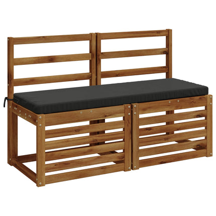 Bänk Kuddar SOEST 2 st 100% Polyester Antracit 110 x 40 x 5 cm