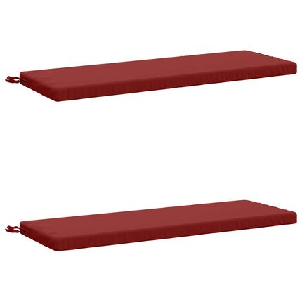 Bänk Kuddar SOEST 2 st 100% Polyester Vinröd 120 x 40 x 5 cm