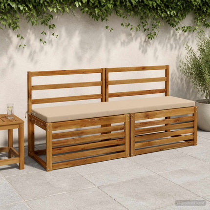 Bänk Kuddar SOEST 2 st 100% Polyester Sand 160 x 40 x 5 cm