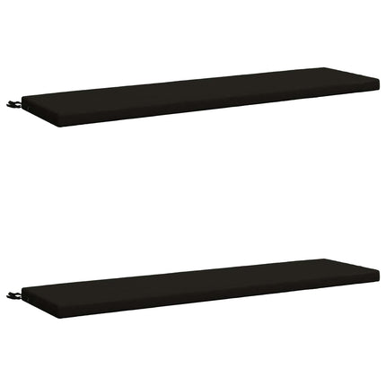 Bänk Kuddar SOEST 2 st 100% Polyester Svart 150 x 40 x 5 cm