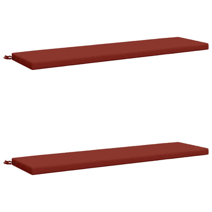 Bänk Kuddar SOEST 2 st 100% Polyester Röd 150 x 40 x 5 cm