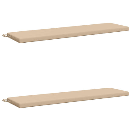 Bänk Kuddar SOEST 2 st 100% Polyester Gräddvit 150 x 40 x 5 cm