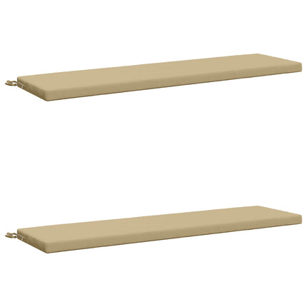 Bänk Kuddar SOEST 2 st 100% Polyester Beige 150 x 40 x 5 cm