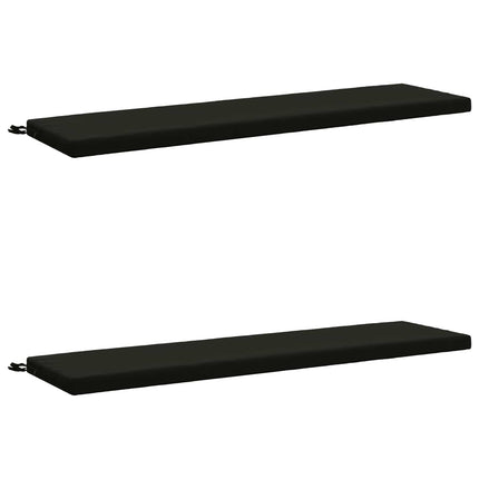Bänk Kuddar SOEST 2 st 100% Polyester Svart 150 x 40 x 5 cm