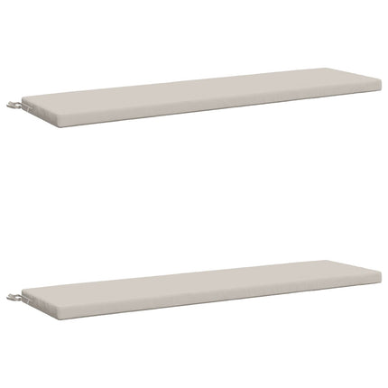 Bänk Kuddar SOEST 2 st 100% Polyester Vit 160 x 40 x 5 cm