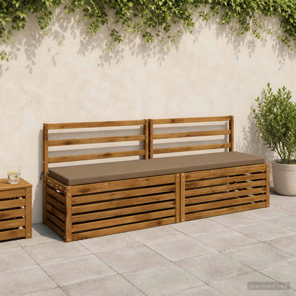 Bänk Kuddar SOEST 2 st 100% Polyester Taupe 170 x 40 x 5 cm