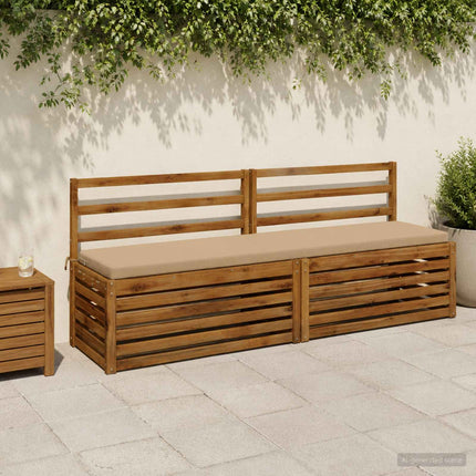 Bänk Kuddar SOEST 2 st 100% Polyester Sand 180 x 40 x 5 cm