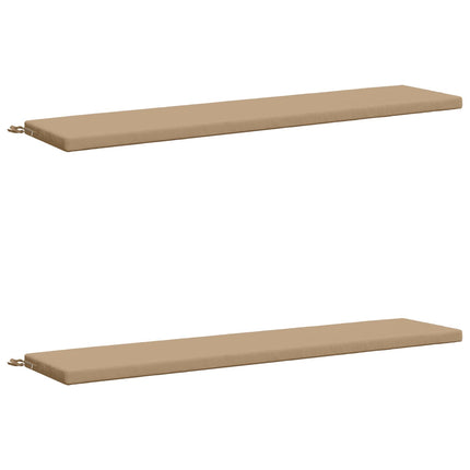 Bänk Kuddar SOEST 2 st 100% Polyester Sand 180 x 40 x 5 cm