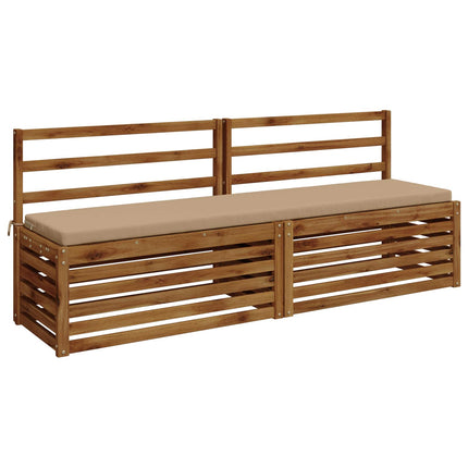 Bänk Kuddar SOEST 2 st 100% Polyester Sand 180 x 40 x 5 cm
