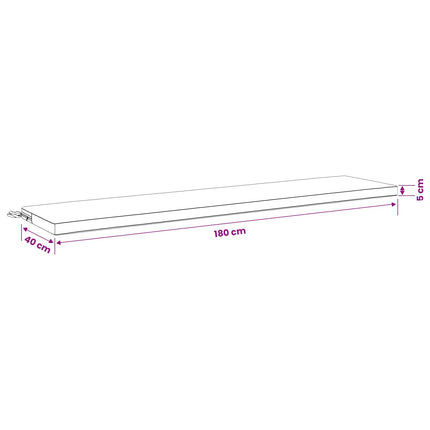 Bänk Kuddar SOEST 2 st 100% Polyester Ljusblå 180 x 40 x 5 cm