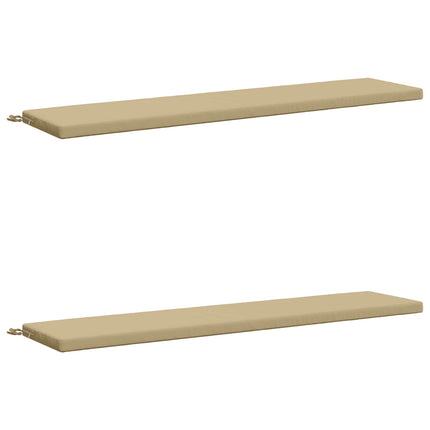 Bänk Kuddar SOEST 2 st 100% Polyester Beige 200 x 40 x 5 cm