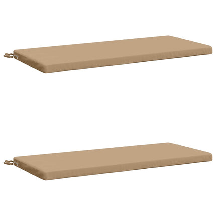 Bänk Kuddar SOEST 2 st 100% Polyester Sand 110 x 50 x 5 cm