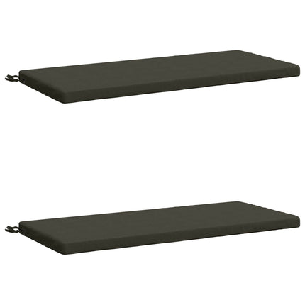 Bänk Kuddar SOEST 2 st 100% Polyester Antracit 110 x 50 x 5 cm