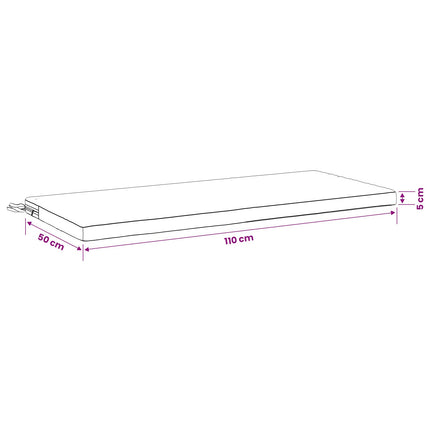 Bänk Kuddar SOEST 2 st 100% Polyester Antracit 110 x 50 x 5 cm