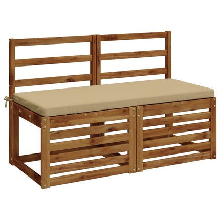 Bänk Kuddar SOEST 2 st 100% Polyester Beige 110 x 50 x 5 cm