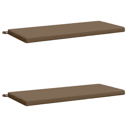 Bänk Kuddar SOEST 2 st 100% Polyester Taupe 120 x 50 x 5 cm