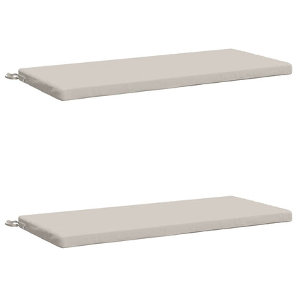 Bänk Kuddar SOEST 2 st 100% Polyester Vit 120 x 50 x 5 cm