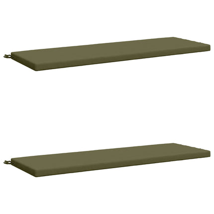 Bänk Kuddar SOEST 2 st 100% Polyester Olivgrön 150 x 50 x 5 cm