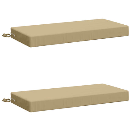 Bänk Kuddar SOEST 2 st 100% Polyester Beige 60 x 40 x 8 cm