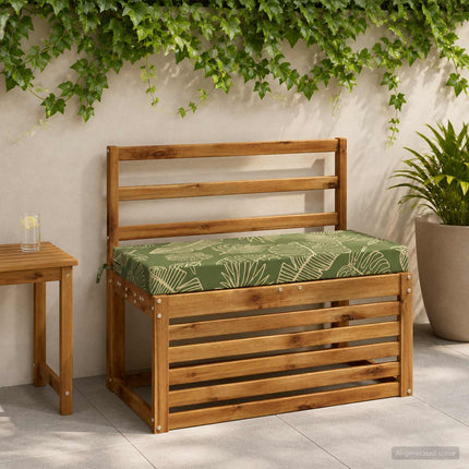 Bänk Kuddar SOEST 2 st 100% Polyester Bladdesign 60 x 40 x 8 cm