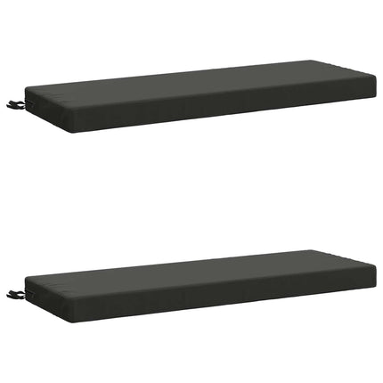 Bänk Kuddar SOEST 2 st 100% Polyester Antracit 100 x 40 x 8 cm