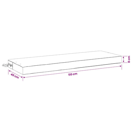 Bänk kudde SOEST 100% Polyester Bladdesign 110 x 40 x 8 cm