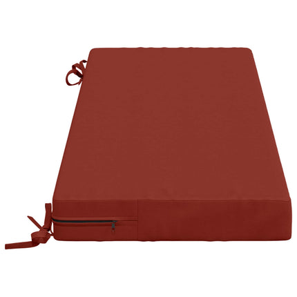 Bänk Kuddar SOEST 2 st 100% Polyester Röd 120 x 40 x 8 cm