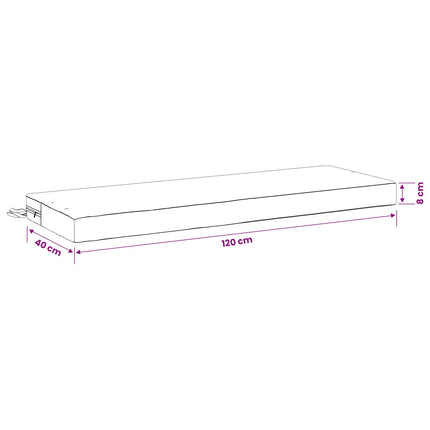 Bänk Kuddar SOEST 2 st 100% Polyester Beige 120 x 40 x 8 cm