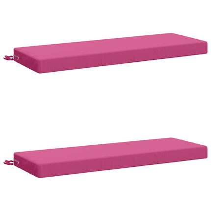 Bänk Kuddar SOEST 2 st 100% Polyester Rosa 120 x 40 x 8 cm