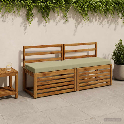 Bänk Kuddar SOEST 2 st 100% Polyester Ljusgrön 150 x 40 x 8 cm