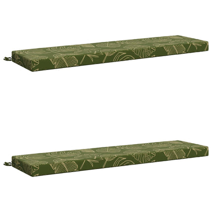 Bänk Kuddar SOEST 2 st 100% Polyester Bladdesign