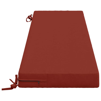 Bänk Kuddar SOEST 2 st 100% Polyester Röd 150 x 40 x 8 cm