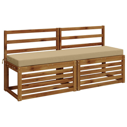 Bänk Kuddar SOEST 2 st 100% Polyester Beige 160 x 40 x 8 cm