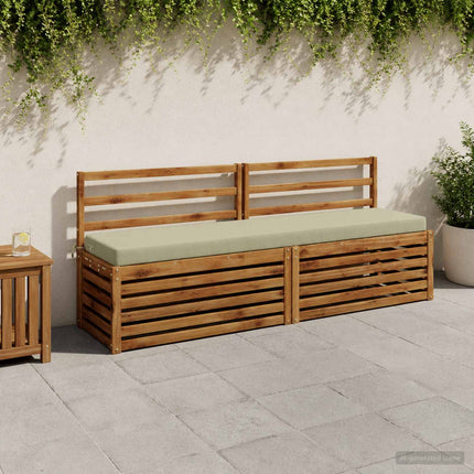 Bänk Kuddar SOEST 2 st 100% Polyester Ljusgrön 170 x 40 x 8 cm